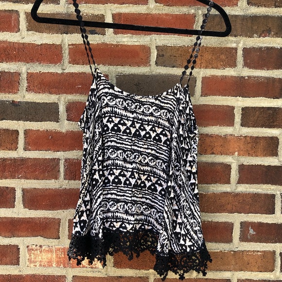 LF Black and White print tank top - Picture 2 of 5